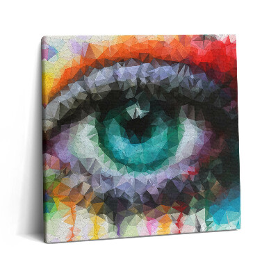 Fotoobraz na plátne 60x60 Geometrické oko v dúhových farbách