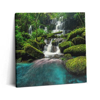 Fotoobraz na plátne 60x60 Zelený raj s vodopádom