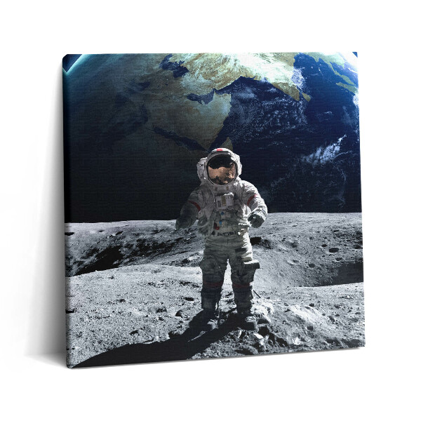 Fotoobraz na plátne 60x60 Astronaut na povrchu Mesiaca