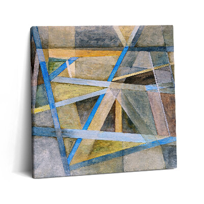 Fotoobraz na plátne 60x60 Geometrická abstrakcia s modrými líniami