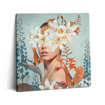 Fotoobraz na plátne 60x60 Kvetinová tvár v harmónii prírody