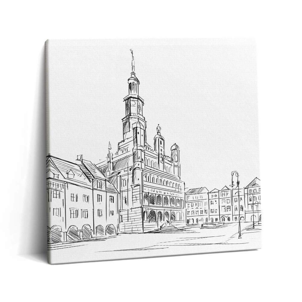 Obraz na plátne 60x60 Historická architektúra na námestí