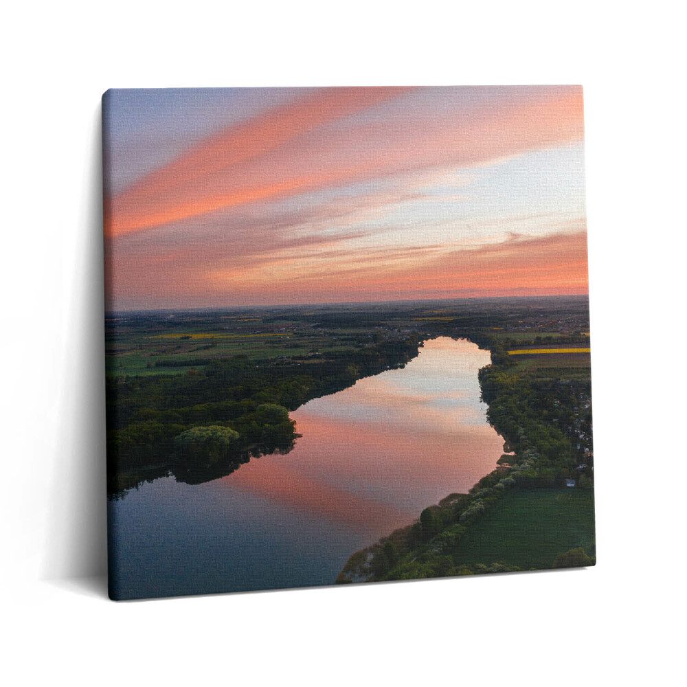 Obraz na plátne 60x60 Rieka pri západe slnka