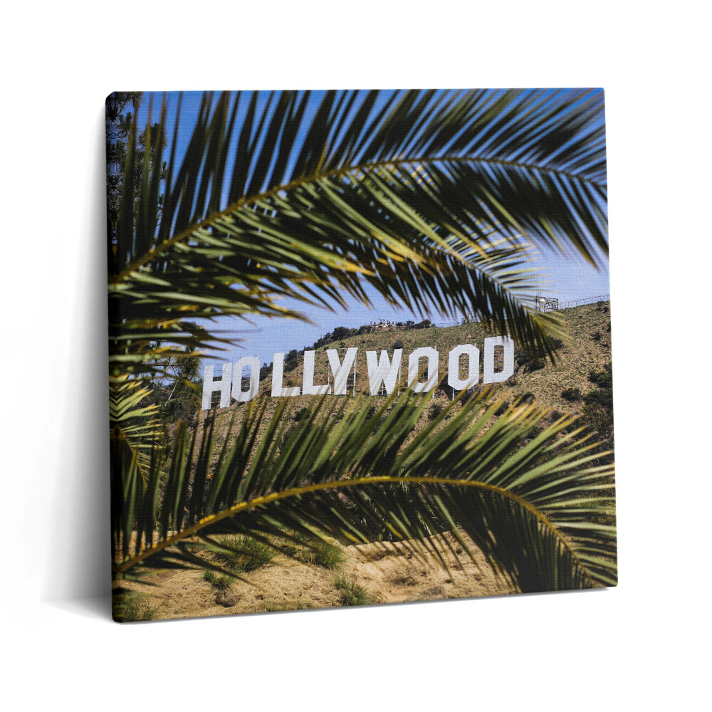 Fotoobraz na plátne 60x60 Hollywood a palmové listy