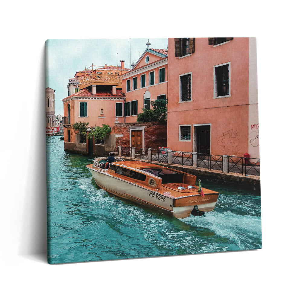 Fotoobraz na plátne 60x60 Loď na kanáli v Benátkach