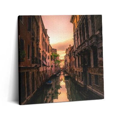 Obraz na plátne 60x60 Benátsky kanál pri západe slnka
