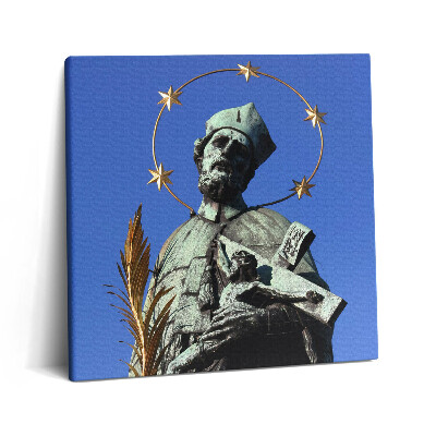 Obraz na plátne 60x60 Socha svätého s hviezdnou aurou