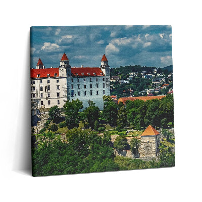 Obraz na plátne 60x60 Bratislavský hrad v letnom slnku