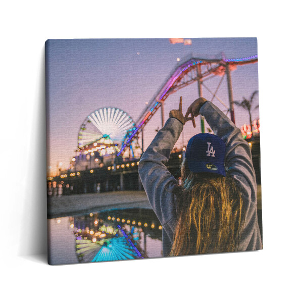 Fotoobraz na plátne 60x60 Svetlá na móle pri západe slnka