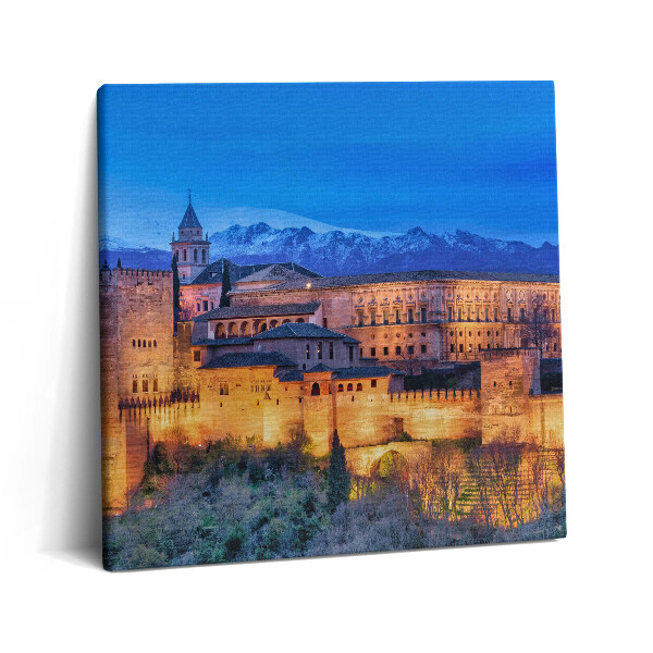 Obraz na plátne 60x60 Nočná Alhambra v horách