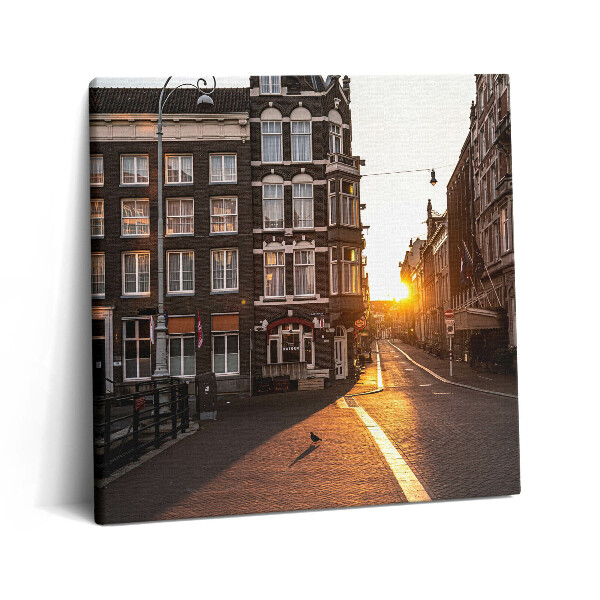 Fotoobraz na plátne 60x60 Západ slnka v meste