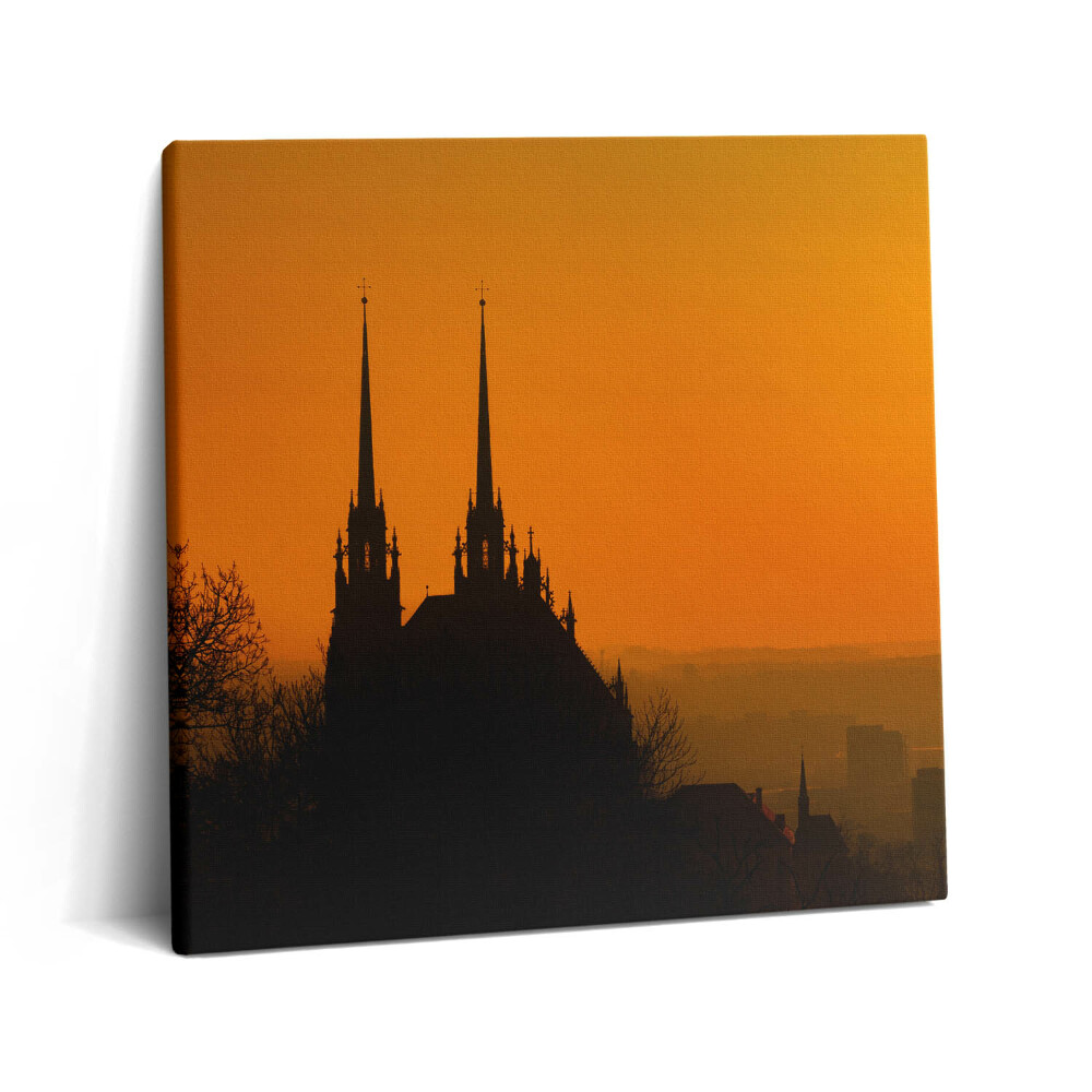 Fotoobraz na plátne 60x60 Veža v západe slnka