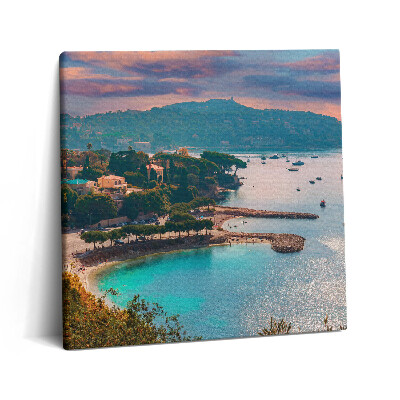 Fotoobraz na plátne 60x60 Pokojné pobrežie pri západe slnka