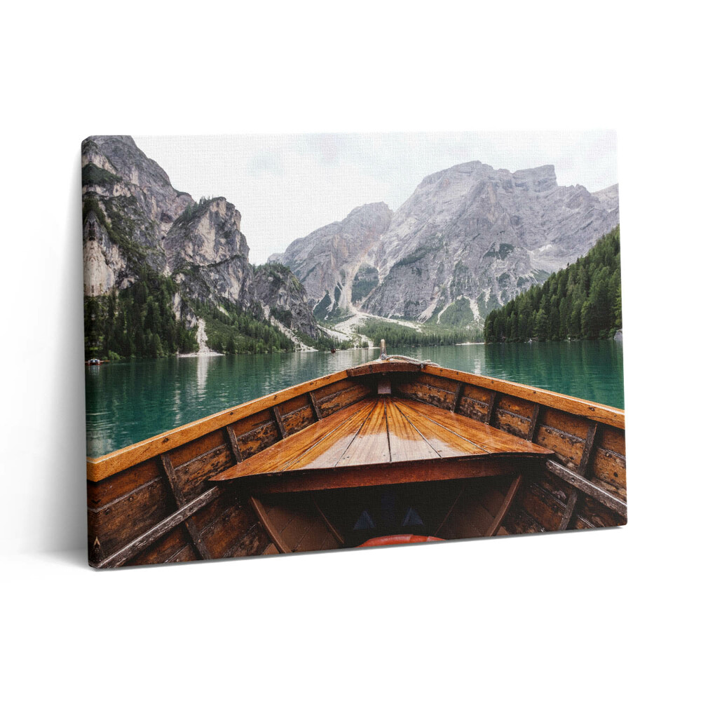 Fotoobraz na plátne 80x60 Loď na horskom jazere