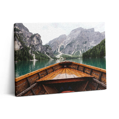 Fotoobraz na plátne 80x60 Loď na horskom jazere