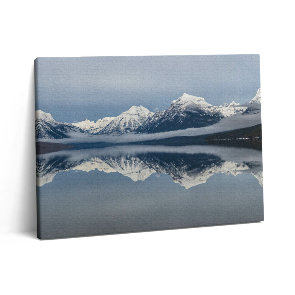 Fotoobraz na plátne 80x60 Odraz hôr v jazere