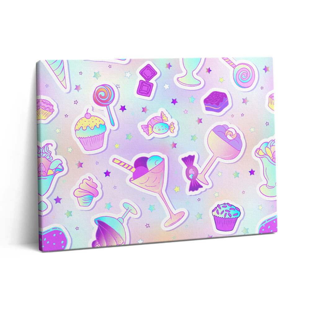 Fotoobraz na plátne 80x60 Sušienky so zmrzlinou