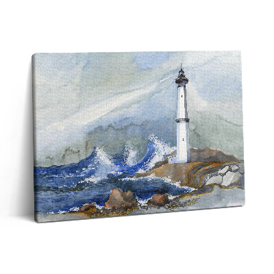 Obraz na plátne 80x60 Veľký akvarel a maják