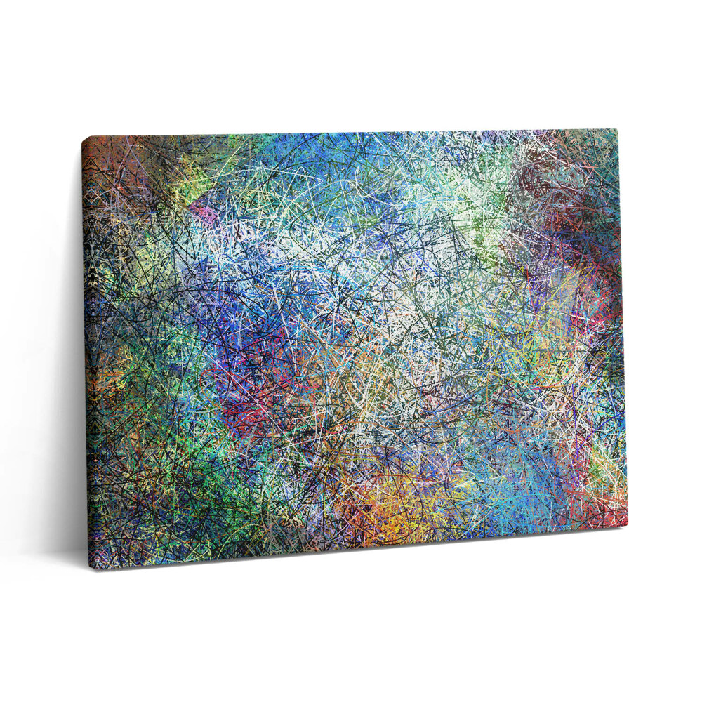 Fotoobraz na plátne 80x60 Expresívna abstrakcia farebných línií