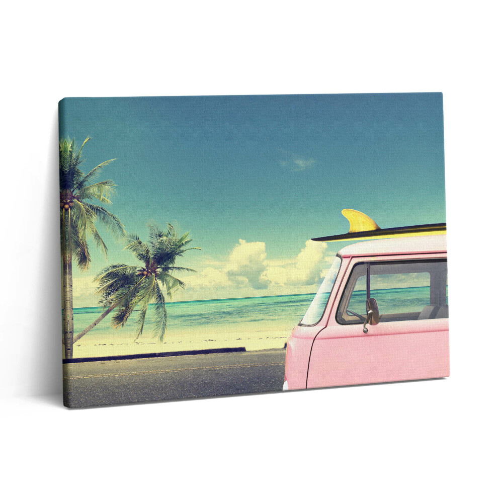 Fotoobraz na plátne 80x60 Auto so surfom