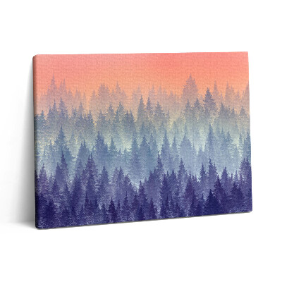 Obraz na plátne 80x60 Les v hmle