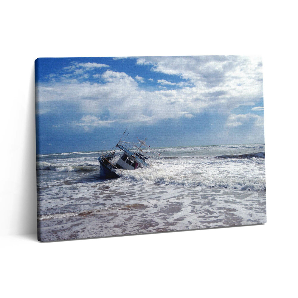 Obraz na plátne 80x60 Potopená loď na Sicílii