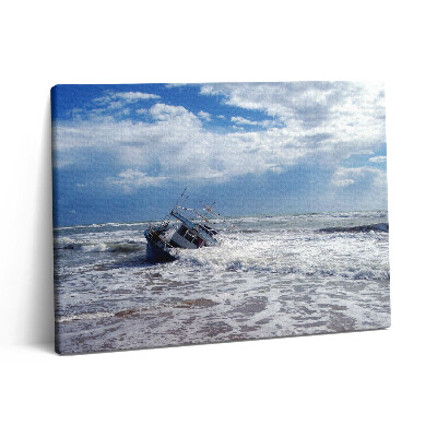 Obraz na plátne 80x60 Potopená loď na Sicílii