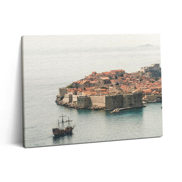 Fotoobraz na plátne 80x60 Plachetnica v Dubrovníku