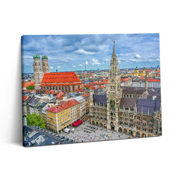 Obraz na plátne 80x60 Radnica na Marienplatz v Mníchove