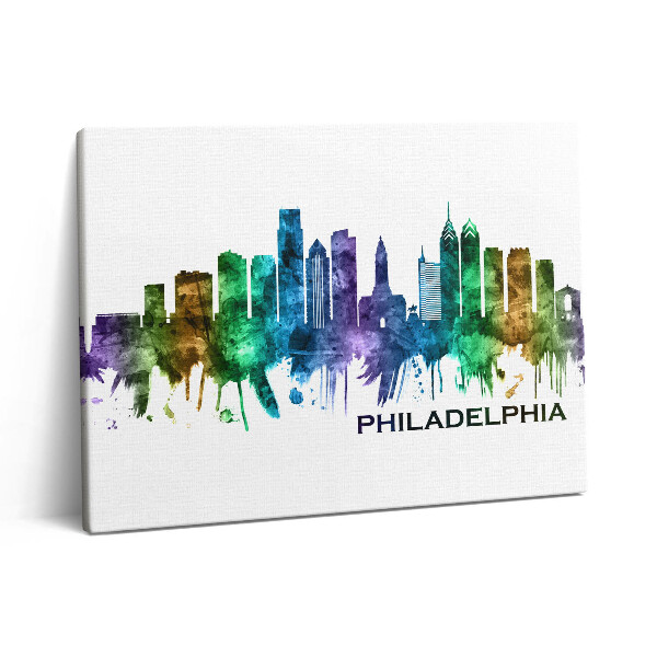 Obraz na plátne 80x60 Farebné ilustrácie Philadelphie