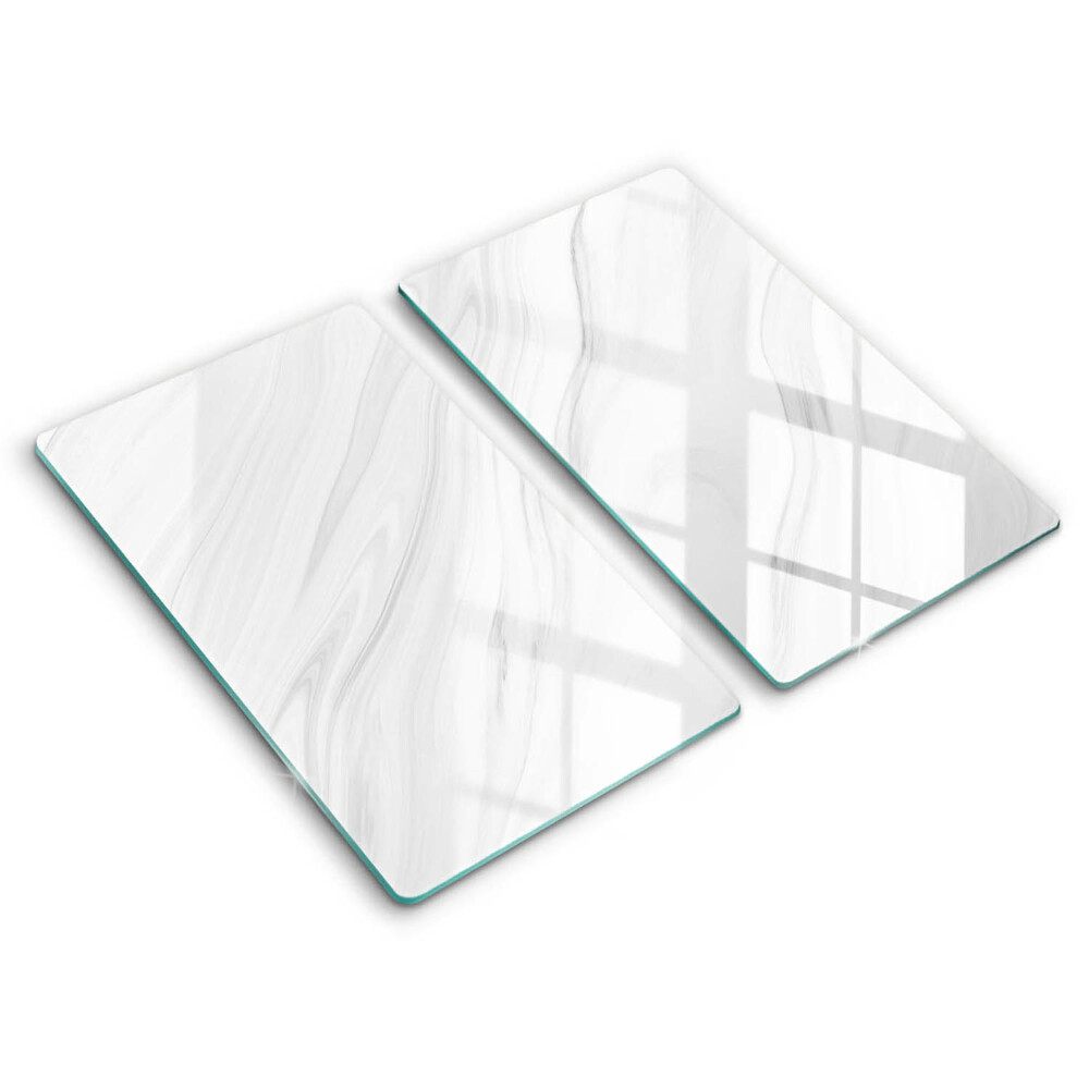 Kryt na sporák dvojitý 2 kusy Mramorová elegancia s jemnými pruhmi