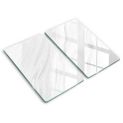 Kryt na sporák dvojitý 2 kusy Mramorová elegancia s jemnými pruhmi