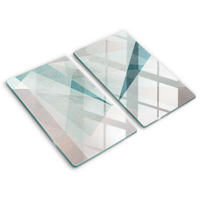 Sklo za varnú dosku dvojitý 2 kusy Geometrické pastelové odrazy