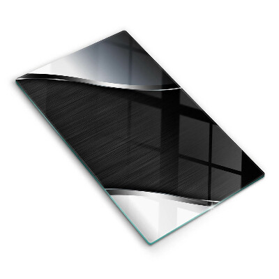 Kryt na sklokeramickú varnú dosku Čierne vlnené odlesky so strieborným pruhom