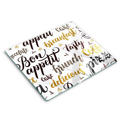 Kalené sklo za sporák 60x52 cm Bon Appetit Kuchynské Slová