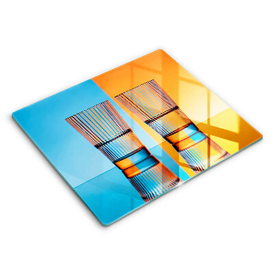 Kryt na varnú dosku 60x52 cm Farebné poháre v slnečnom svetle