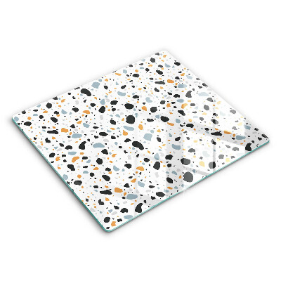 Kalené sklo za sporák 60x52 cm Farebné terrazzo škvrny