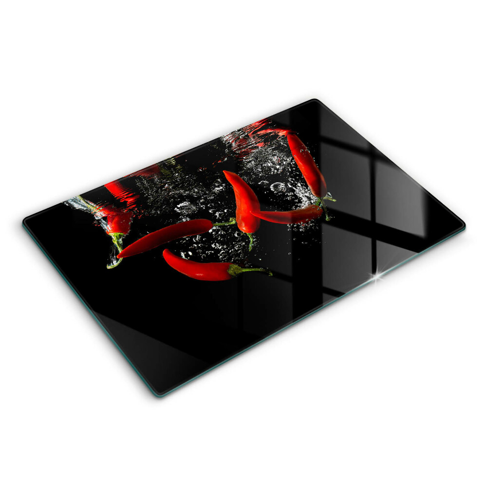 Kryt na sporák 80x52 cm Chilli papričky vo vode