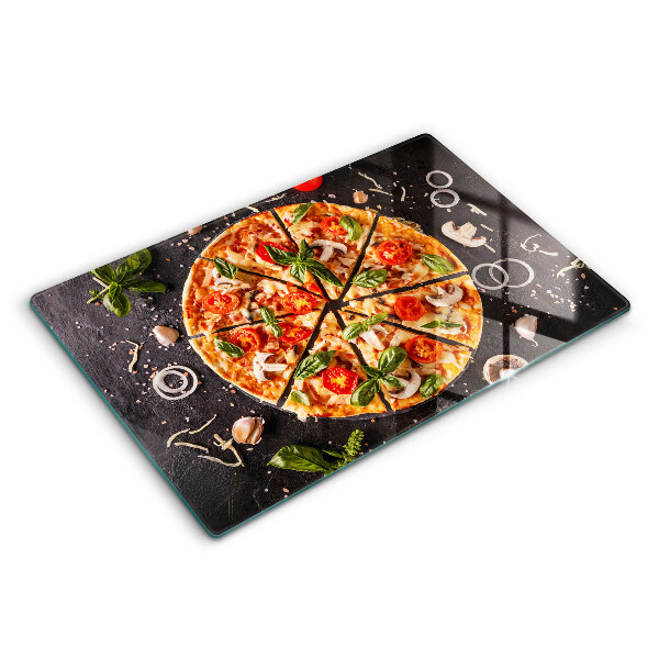 Kryt na sporák 80x52 cm Hubová pizza