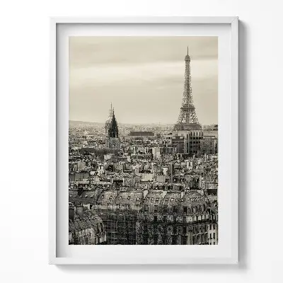 Obraz v ráme Krajina Paríža s Eiffelovou vežou