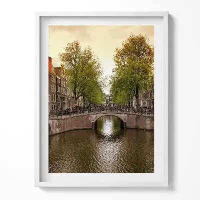 Obraz v ráme Kanály v centre Amsterdamu