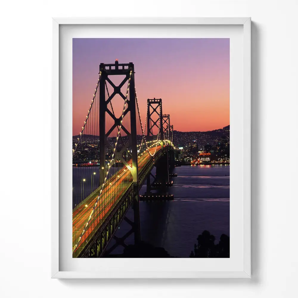 Obraz v ráme Most San Francisco pri západe slnka