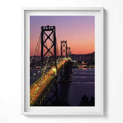 Obraz v ráme Most San Francisco pri západe slnka