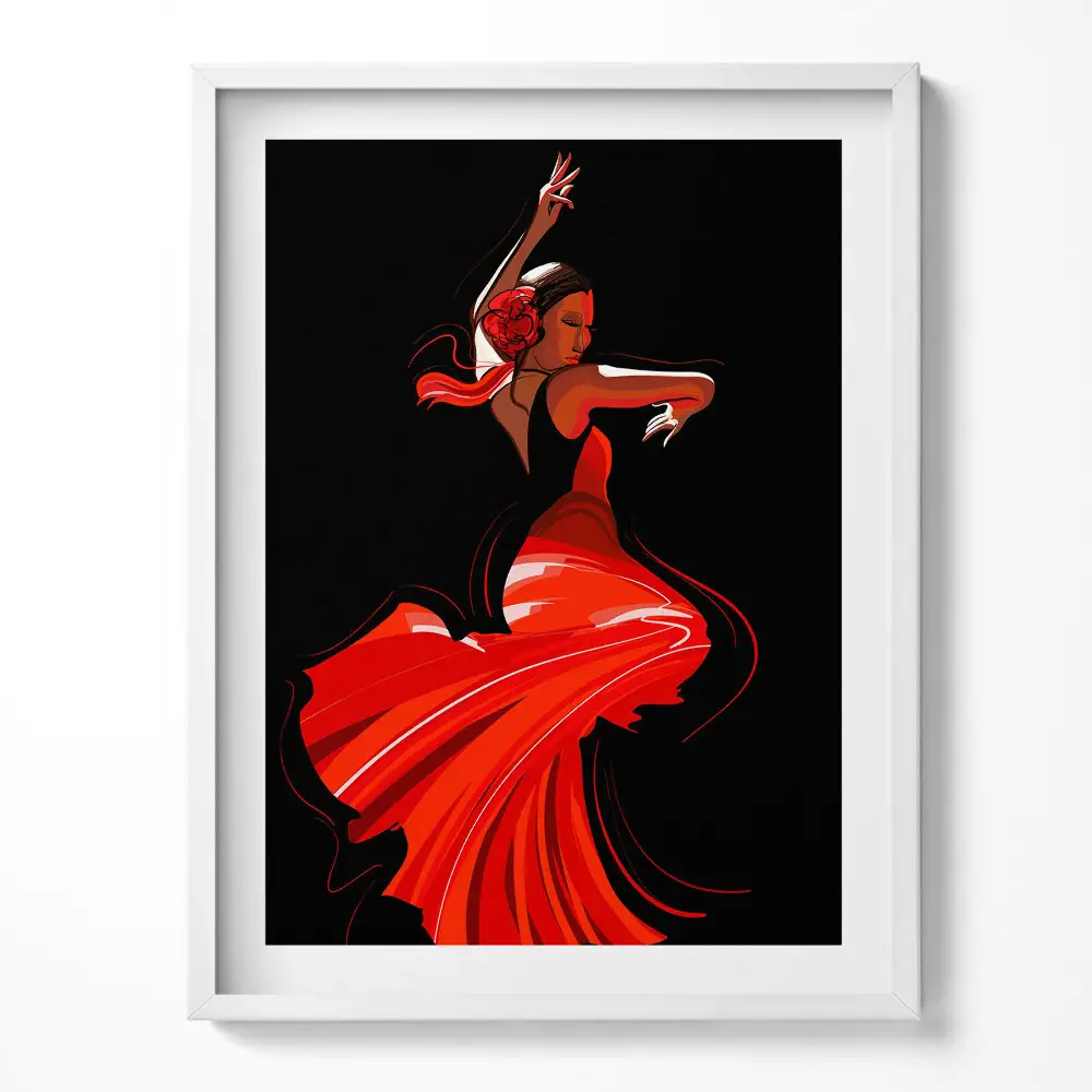 Obraz v ráme Kultúrny fenomén flamenco tanečník s hudbou a spevom