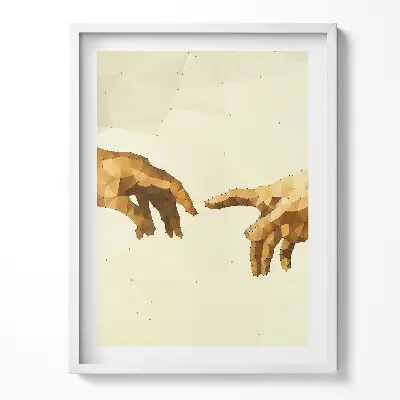 Obraz v ráme Stvorenie Adama