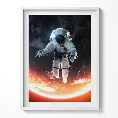 Obraz v ráme Astronaut vo vesmíre