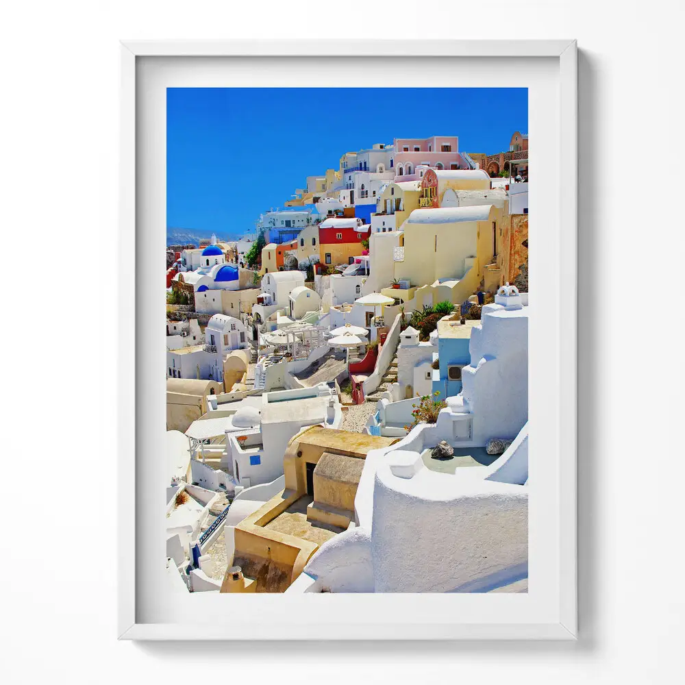 Obraz v ráme Grécko Santorini