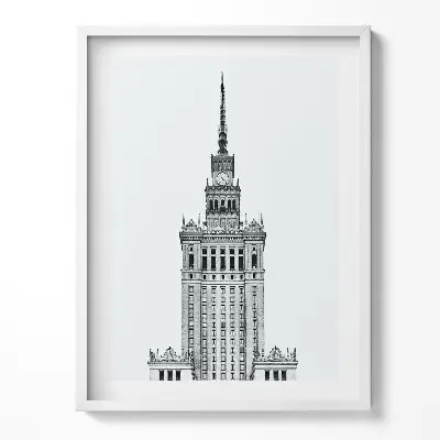 Obraz v ráme Palác kultúry a vedy vo Varšave