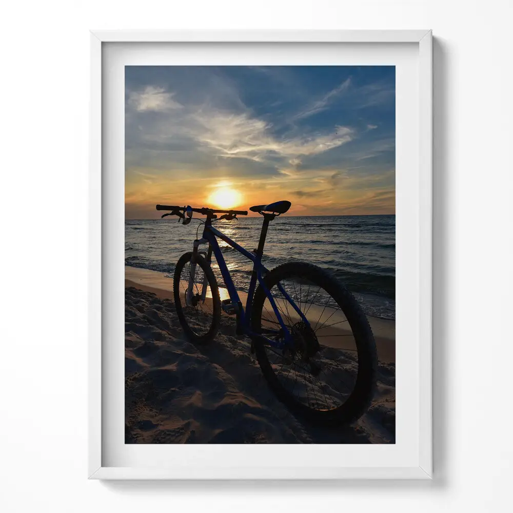 Obraz v ráme Bicykel pri Baltskom mori