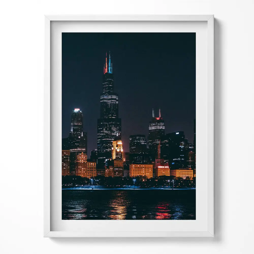 Obraz v ráme Panoráma mesta Chicago